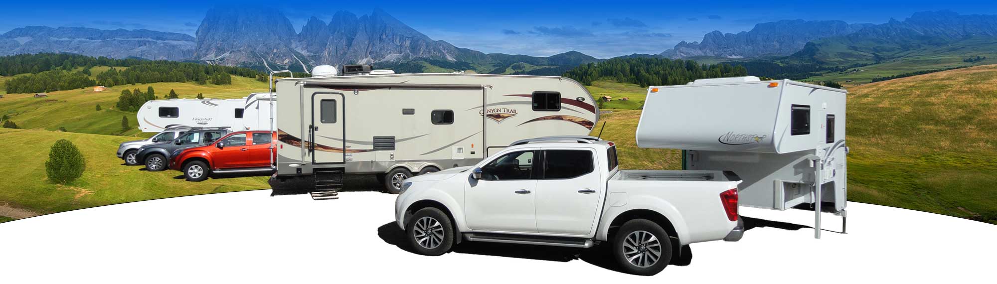 5th wheel campers and trucks